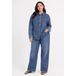 NOISY MAY Curve denim blouse medium blue denim