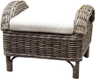 AVH-Collectie AVH Outdoor Tuinmeubelen Naturel relax voetenbank 50x65xH43 cm wit