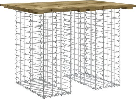 vidaXL Tuinbank schanskorfontwerp 100x70x72 cm geïmpregneerd hout - Donkerbruin