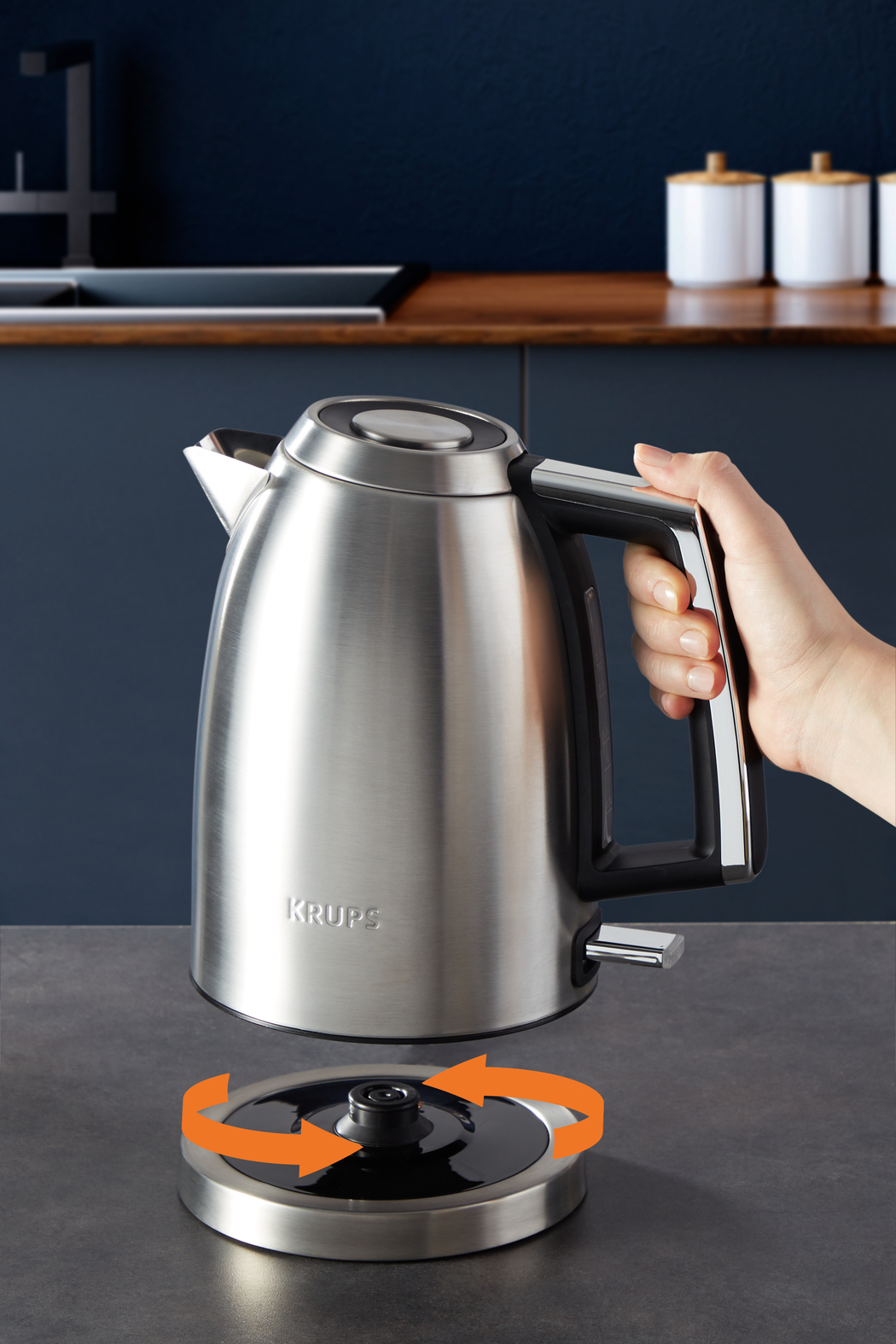 KRUPS BW552D Excellence Electric Kettle, Premium Brushed Metal Finish