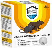 HOME DEFENSE® Ratten- en Muizenverjager - Ultrasoon - 60m2 - Wit