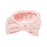 The Vintage Cosmetic Company Dolly Make-up Retro Headband Pink Polka Dot and Bow Design