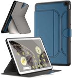Poetic Explorer Magnetische Folio Stand Case Ontworpen voor Google Pixel Tablet (2023), Magnetische Fidget Mount Case voor Google Pixel Tablet, Groenblauw