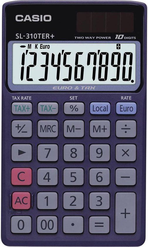 Casio SL-310TER+ - Blauw - Zakrekenmachine