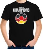 Bellatio Decorations Shoppartners Bv Duitsland EK/ WK supporter t-shirt - we are the champions met Duitse voetbal - zwart - kinderen - kleding / shirt 110/116