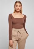 Urban Classics Organic Longsleeve bark Bodysuit - L - Bruin