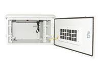 LINK LK190645IP rek kast 19 inch 6U voor buitennet beschermingsklasse IP55 met filterventilatoren, lichtgrijs, 600 x 450 x 333 mm