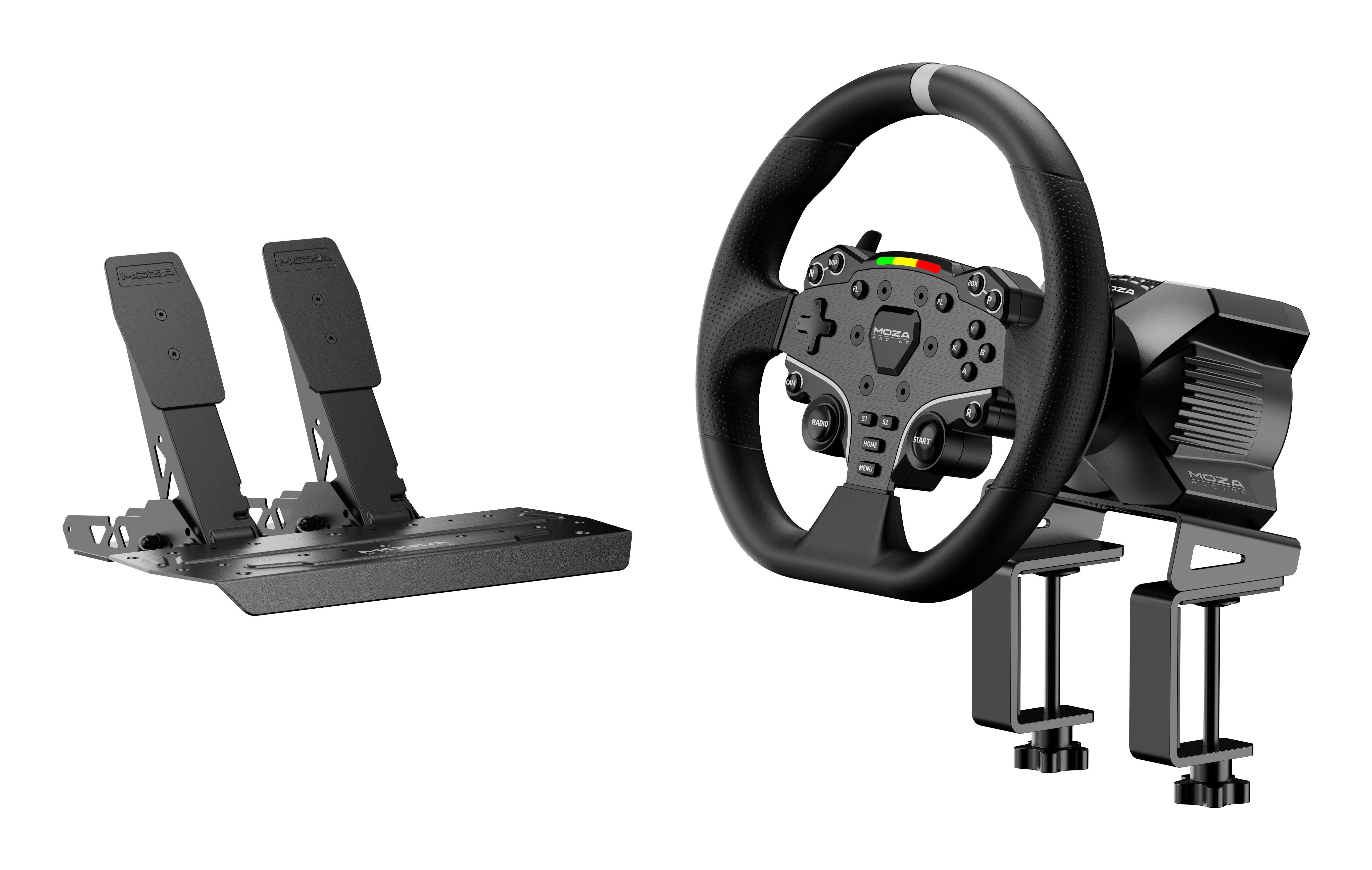 Moza Racing RS074 Game Controller - Zwart - Bluetooth/USB - Stuurwiel + Pedalen - Digitaal - PC