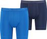 Puma 2-pack boxershorts extra longs pour hommes - Sous-vêtements microfibre pour hommes - Ne remonte pas - Contre les cuisses qui frottent - Sous-vêtements de sport pour hommes - Noir/Bleu / M