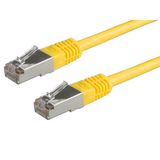 ROLINE S/FTP-Patchkabel Cat.5e, geel, 1m