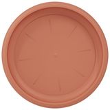vidaXL Ronde bloemenschalen 24 stuks Baksteenrood Kunststof Ø 14 x 2 cm