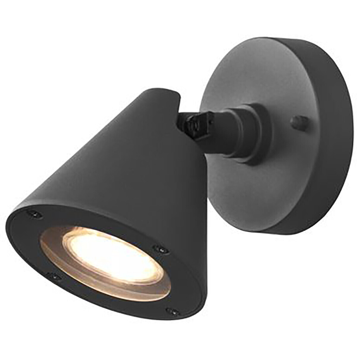 BES LED LED Tuinverlichting - Wandlamp Buitenlamp - Trion Kavani - GU10 Fitting - Rond - Mat Antraciet - Aluminium