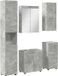 vidaXL Meuble de salle de bain TULUM 5 pièces Béton gris 60 x 34 x 63 cm
