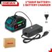 Batterie Lithium-ion 18V - 588VF - Batterie pour outils - 22900 mAh - Rechargeable - 1x batterie + chargeur - Compatible clé à chocs/tronçonneuse - Rouge