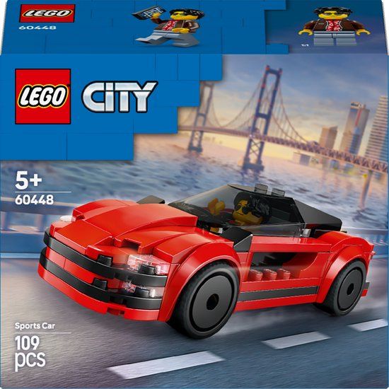 LEGO City Rode sportwagen supercar voertuig - 60448