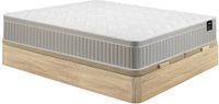 Vente-unique Set 180 x 200 cm bedbodem met opbergruimte naturel licht + matras schuim en traagschuim-gel 7 zones dikte 22cm - SOMIRA van YSMÉE