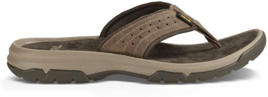 Teva Langdon Leather Slippers Heren Slippers - Maat 43 - Mannen - bruin