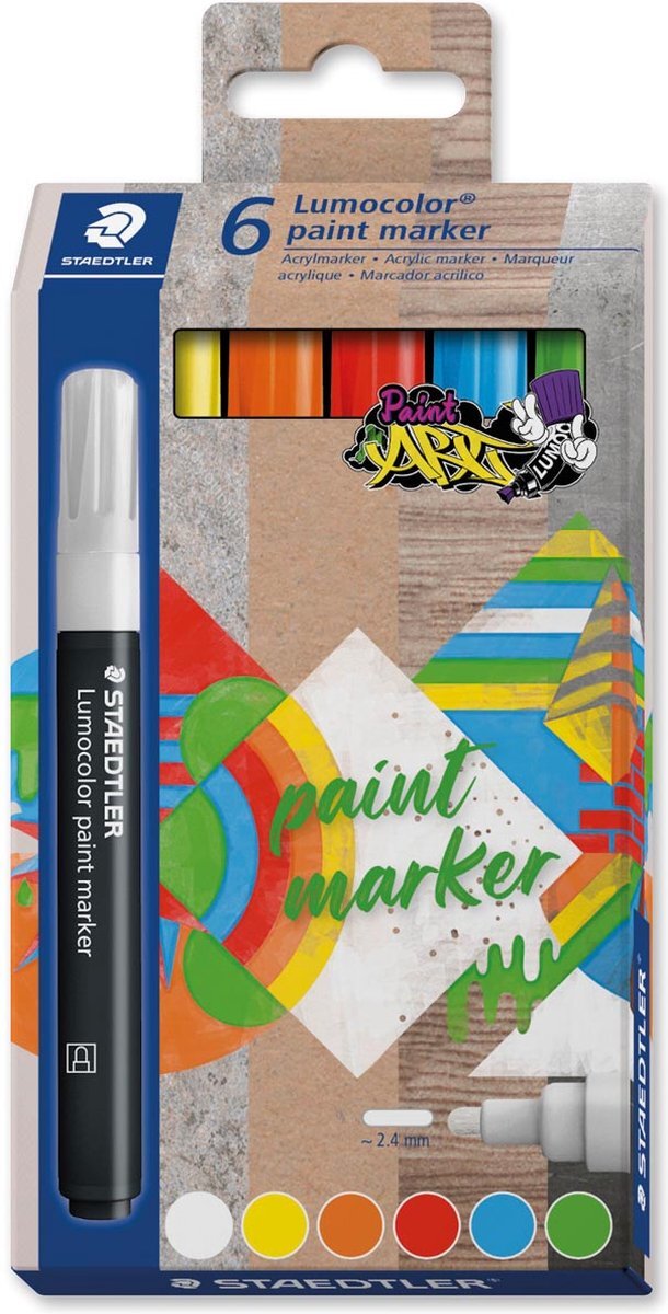 Staedtler Lumocolor paintmarker, set van 6