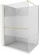 Mexen Kioto+ douchescherm met plank Walk-in 120 x 200 , transparant/mat, geborsteld goud