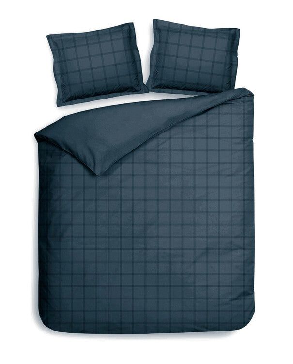 Heckett Lane Dekbedovertrek Katoen Satijn Diamant - maritime blue - 240x200/220