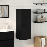 vidaXL Wandkast - 34,5x34x90 cm - bewerkt hout - zwart eikenkleurig