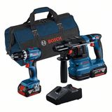 Bosch Combiset GSB 18V-45+GBH 18V-22+2x4.0Ah+G