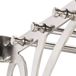 vidaXL Bagagerek met kleerhangers en spiegel wandmontage aluminium