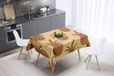Bonamaison Tafelkleed, Anti-Mold, Sneldrogend, Waterdicht, 100% Polyester Tafellaken, Bruine tinten, 140 x 140 Cm