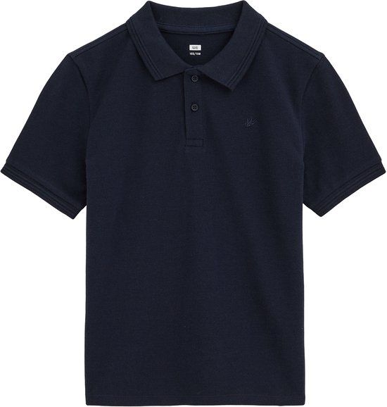 WE Fashion Jongens polo navy blue katoen maat 110/116