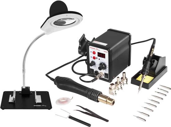 Stamos Soldering Soldeerstation - 60 W - LED - Display - Accessoires