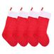 Livder 4 Pack Kerstkousen Rood en Wit Pluche Open Haard Hangende Fluwelen Kousen voor Kerst Decoratie Benodigdheden, 50 Inch