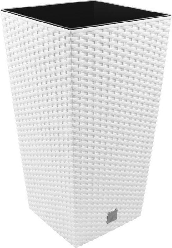 Prosperplast Rato Square Bloempot - 27x27x50cm - Wit