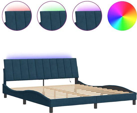 vidaXL Bedframe Blauw 180x200 cm