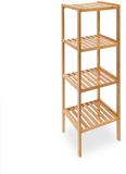 Merkloos Bamboo Rack Shelf - 4 Tier - Freestanding - Bedroom, Dining Room, Living Room