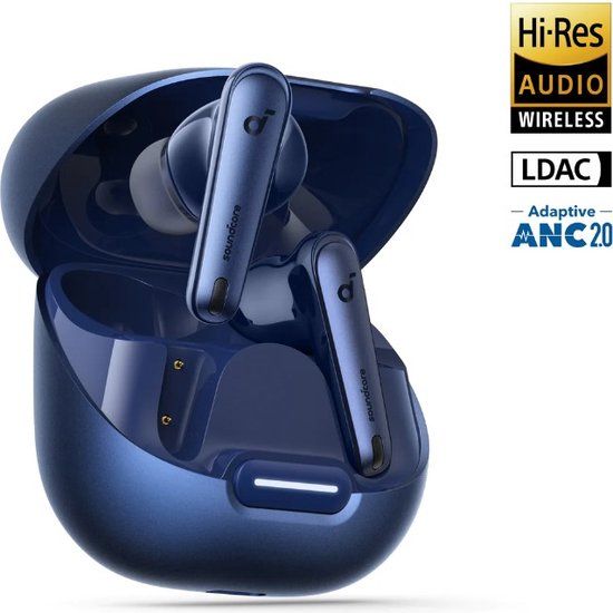 Soundcore Liberty 4 NC - Blue - True Wireless Earbuds - Bluetooth 5.3 - Noise Cancelling - IPX4 - USB-C