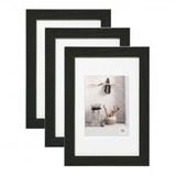walther design Home HO040B3 Fotolijsten, zwart, 30 x 40 cm, houten frame, verpakking van 3