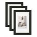 walther design Home HO040B3 Fotolijsten, zwart, 30 x 40 cm, houten frame, verpakking van 3