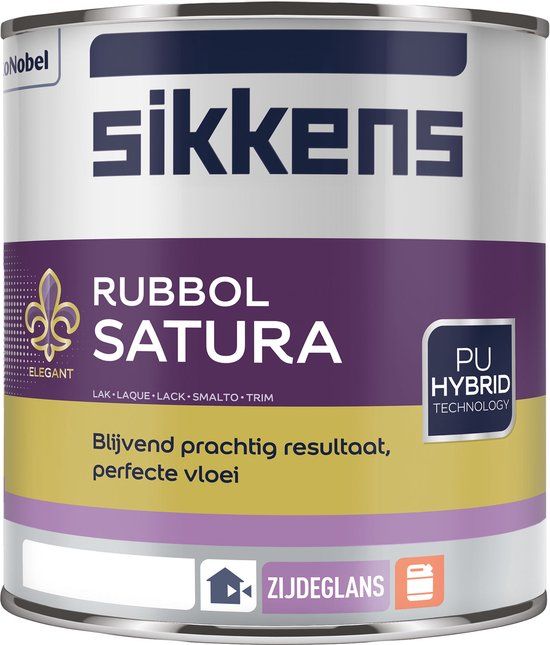 Sikkens Rubbol Satura Zijdeglans Lakverf Wit 1L