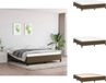 vidaXL Bedframe zonder matras, stof, donkerbruin, 160x200 cm