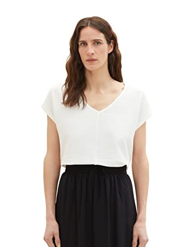 TOM TAILOR Dames 1036783 T-shirt - 10315-Whisper White - XXL