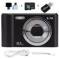 Aiorber Mini Digitale Camera met Draagkoord, CCD, 2.4 inch, 8x Zoom, Zwart