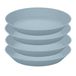 Koziol Connect Assiette creuse Ronde Bleue 4 pièce(s)