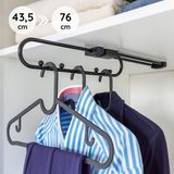 Eleganca Uitschuifbare Kledingroede - Zwart