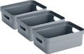 Sunware boîte de rangement - 3x - plastique - bleu pétrole - 9 litres
