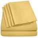 Queen Sweet Home Collection Queen lakens geel - 6-delig 1500 Supreme Collection Fijn geborsteld microvezel diepe zak Queen lakenset Beddengoed - 2 extra kussenslopen