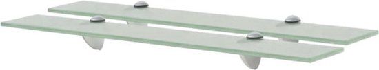 vidaXL Zwevende Schappen - 2 stuks - 60x10 cm - 8 mm Glas