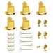 Widmann 8000B - Buon Anno Party Kit voor 10 personen, unisex volwassene, 5 cilinders, 5 kronen, 5 geluidstrompetten, 5 geluidstalen, 10 streamers, oudejaarsavond, goudkleur