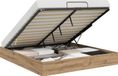 vidaXL Ottoman bedframe, handgemaakt, eikenhout, 203 x 180 x 25 cm