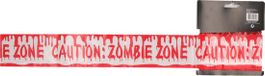 CHAKS Markeerlint/afzetlint - Caution: Zombie Zone - 9M - rood/wit - kunststof