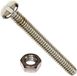 Merriway BH02513 (50 stuks) sleufkop machineschroeven met moeren, M3 x 25 mm helder verzinkt